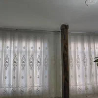 پرده حریر ترک 3گل برجسته