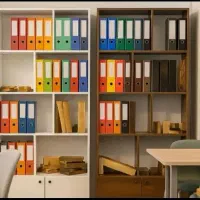 کتابخونه / قفسه/ ویترین شلف/ کتابخانه / کمد اداری|کتابخانه، شلف، قفسه‌های دیواری|همدان, |دیوار