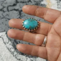 انگشترفاخرودرشت ودست سازفیروزه اصل|جواهرات|یزد, |دیوار