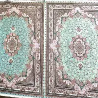 فروش دو عدد فرشینه فیروزه ای رنگ  اصل ترکیه