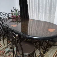 میز غذا خوری ۸نفره فلز چوب|میز و صندلی غذاخوری|رباط‌کریم, رباط‌کریم|دیوار