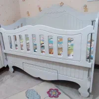 تخت کودک بیبی کستل با تشک طبی رویا|تخت و صندلی بچه|ساری, |دیوار
