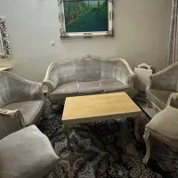 ست مبل ۷نفره و میزوسط چوب راش