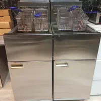 سرخ کن دو لگنه با شیر برقی ایتالیایی در حد نو