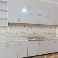 کابینت سنگی روشن درب ملامینه