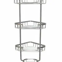 شلف حمام سه استیل کروم