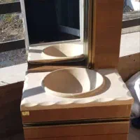 روشویی سنگی در حد نو با اینه|لوازم سرویس بهداشتی|بروجرد, |دیوار