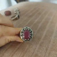 انگشتر نقره یاقوت سرخ