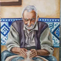 سفارش تابلو اکریلیک گواش رنگ روغن چهره و طبیعت