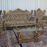 مبل سلطنتی ۹ نفره|مبلمان خانگی و میز عسلی|کنگاور, |دیوار