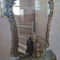 آینه همراه میز و ساعت|بوفه، ویترین، کنسول|خمینی‌شهر, |دیوار