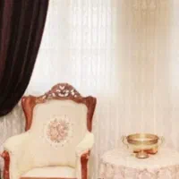 پرده پذیرایی با آستر و جفت والان مخمل نو|پرده، رانر، رومیزی|شیراز, نصر|دیوار