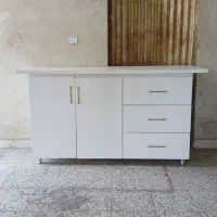 کابینت و گاز صفحه شیشه ای کاملا سالم