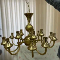 لوستر برنجی ۵ شاخه ( ۱۵ شعله )