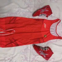 ست کفش و دوبنده کشتی در حد نو