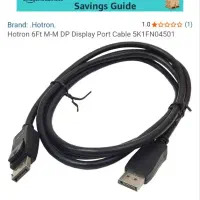 کابل دیسپلی پورت برند display port HP|قطعات و لوازم جانبی رایانه|شاهینشهر, شهرک میلاد|دیوار