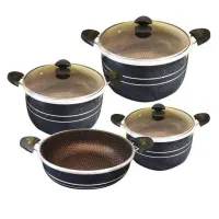 سرویس قابلمه و تابه لانه زنبوری 7 پارچه هلنا