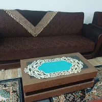 مبل کاناپه ای(تخت شو) با میزعسلی وکوسن|مبلمان خانگی و میز عسلی|خوی, |دیوار