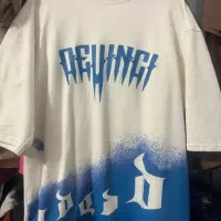 تیشرت آبی سفید