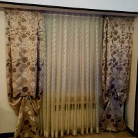 پرده حریر و دو عدد پنل ترک