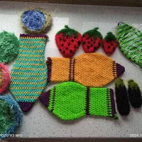 بافتنی تزیینی و قابل استفاده،لیف،اسکاج،سفره پاک کن|صنایع دستی و سایر لوازم تزئینی|لنگرود, |دیوار