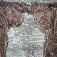 دوتا پرده نو جنس ضخیم مخمل|پرده، رانر، رومیزی|ایذه, |دیوار