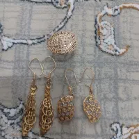 فروش فوری ۹ گرم انگشتر و گوشواره در حد نو ۱۰۰ بالا