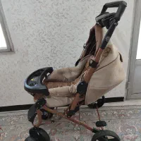 سرویس سه تیکه کالسکه، کریر و کیف نوزاد در حد نو