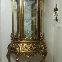 بوفه /ویترین منبت طلایی/طلاکوب