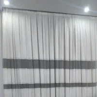 پرده پذیرای با تور و استری افتاب گیر در حد نو|پرده، رانر، رومیزی|اهواز, زیتون کارگری|دیوار