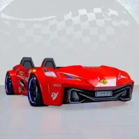 تخت خواب نوجوان طرح پورش قرمز