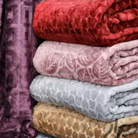 پتو تک رنگ گل برجسته شادیلوون