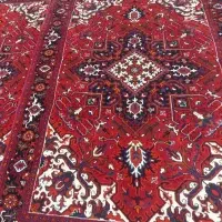 چهار عدد فرش طبیعی قرمز رنگ