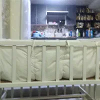 گهواره چوبی محکم ودر حد نو فقط نهصد|اسباب و اثاث بچه|سنندج, |دیوار