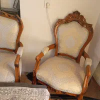 مبل سلطتنتی چوب و روکش تمیز|مبلمان خانگی و میز عسلی|گرمسار, |دیوار