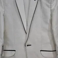 کت و شلوار سفید و مشکی و پافر