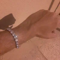 دستبند اماراتی نقره سنگ زیرکن