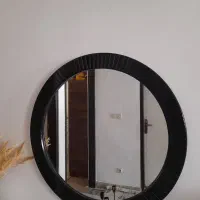 آینه گرد بزرگ رنگ مشکی