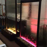 آبنما شیشه ای استیل|عمده‌فروشی|هشتگرد, طاووسیه|دیوار