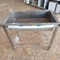 سینک استیل و جای هوا کش نو سالم