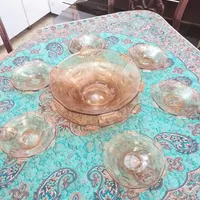 ظرف ظروف قدیمی عسلی زنگاری میوه خوری|ظروف سرو و پذیرایی|مشهد, سجادیه|دیوار
