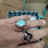 فروش فوری انگشتر فیروزه و یاقوت سرخ