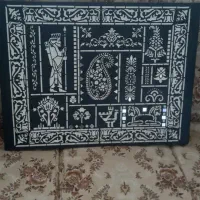 تابلو ۶۰ در ۸۰ کار دست  با شابلون و آینه کاری شده