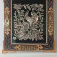 قلمزنی پلاک گل و مرغ