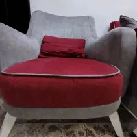 مبل هفت نفره زرشکی طوسی|مبلمان خانگی و میز عسلی|سنگر, |دیوار