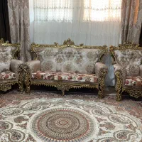 مبلمان ۹ نفره همراه با روکش پارچه ای|مبلمان خانگی و میز عسلی|تهران, طیب|دیوار