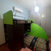 تخت دوطبقه کمد و باکس دار