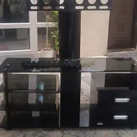 میز تلویزیون شیشه ای