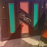 درب حیاط ماشین رو پارکینگ آهنی سه لنگه