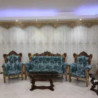 مبل هفت نفره همراه با جلومبلی وعسلی